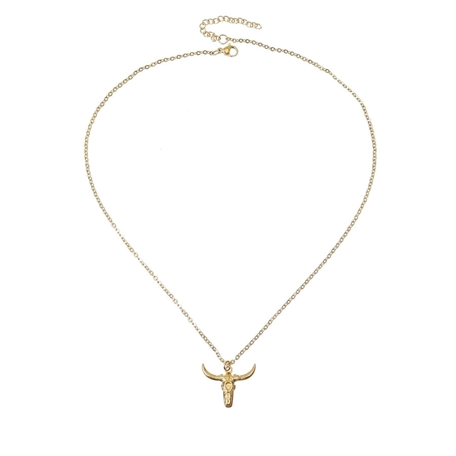 Bull Necklace [304 Stainless Steel 18K Gold Plated]