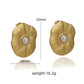 Baroque Style Irregular Artificial Pearls Earrings [304 Stainless Steel,18K Gold Plated]