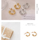 C Shape Earrings [304 Stainless Steel,16K Gold Plated]