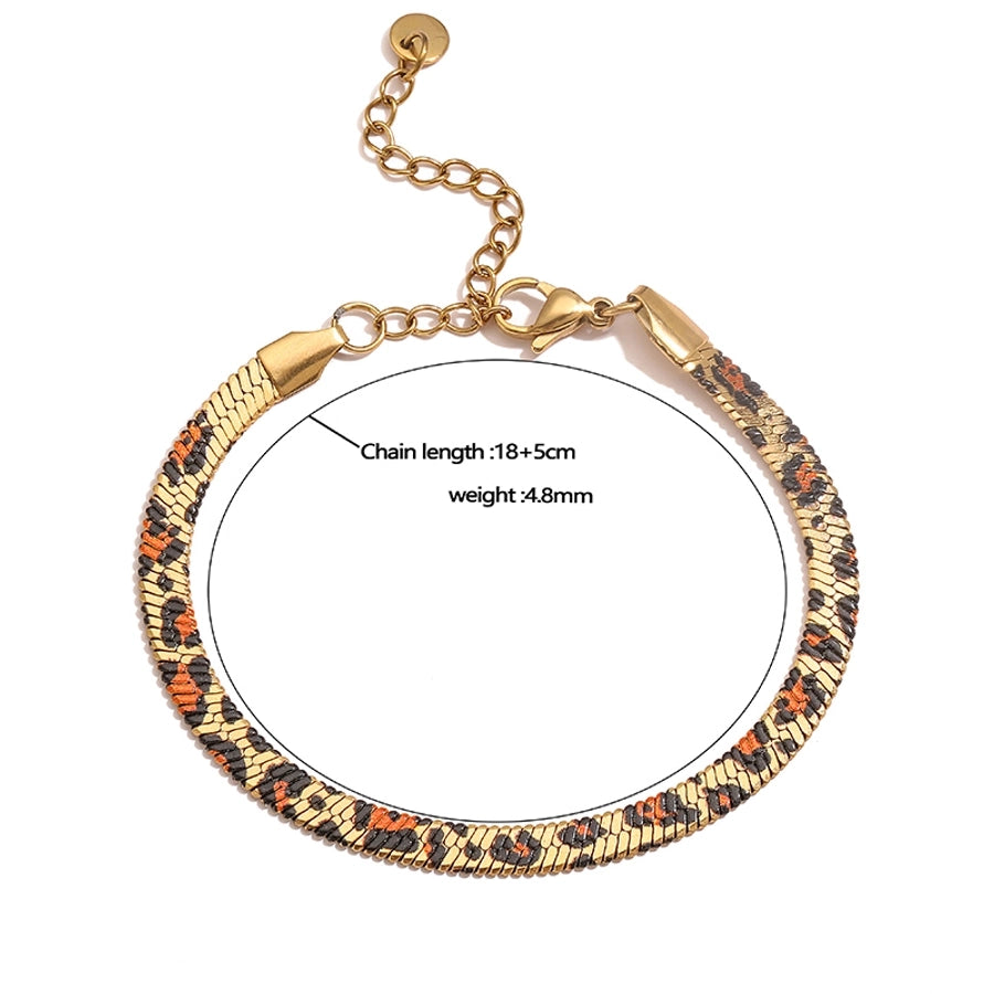 Snake Pattern Leopard Bracelets/Necklace [304 Stainless Steel 18K Gold Plated]