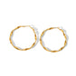 Round Frill Hoop Ohrringe [304 Edelstahl, 18K Gold plattiert]