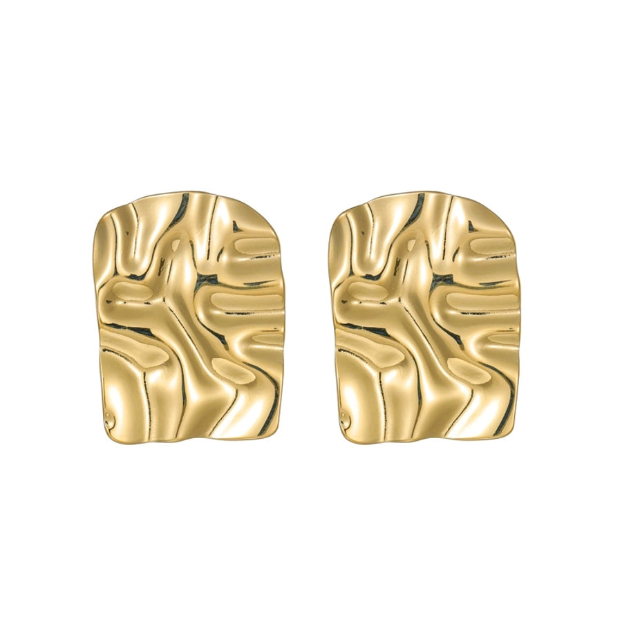 Irregular Frill Earrings [304 Stainless Steel,18K Gold Plated]