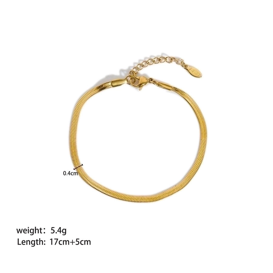 Various Styles Chain Bracelets [201 Stainless Steel,18K Gold Plated]