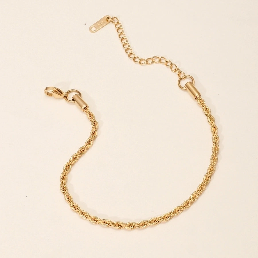 Braccialetti a catena [acciaio inossidabile 316L, oro 18K placcato]