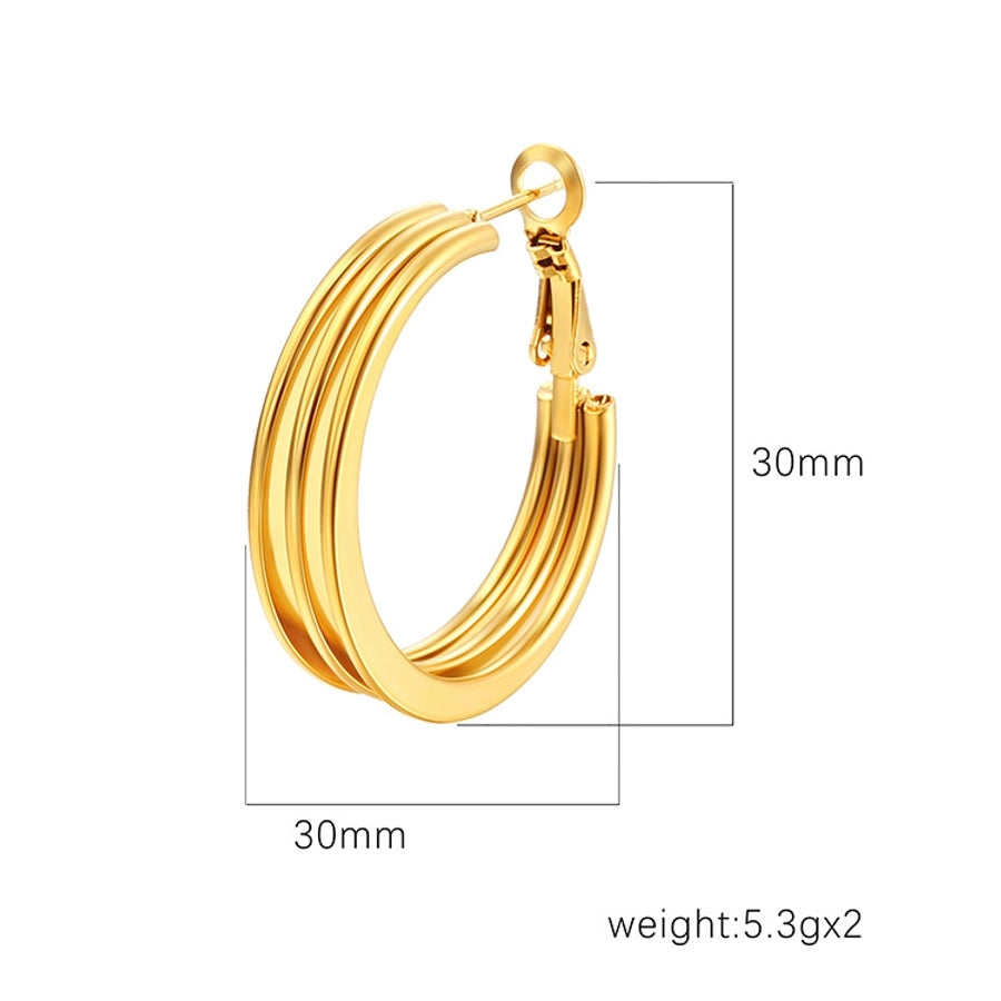 Layered Hoop Earrings [304 Stainless Steel]