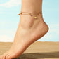 Butterfly Layered Anklet [304 Stainless Steel, 18K Gold Plated]