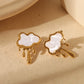 Dripping Clouds Acrylic Earrings [304 Stainless Steel,18K Gold Plated]