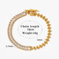 Heart Shape Zircon Bracelet [304 Stainless Steel,16K Gold Plated]