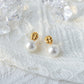 Mix Designs Pearl Earrings [304 Stainless Steel,14K Gold Plated]