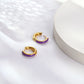 Color Block Epoxy Earrings [304 Stainless Steel,18K Gold Plated]