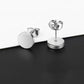 Flat Round Stud Earrings [304 Stainless Steel]