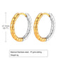 Color Block Solid Color Hoop Earrings [201 Stainless Steel,18K Gold Plated]