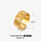 Geometric Open Ring [304 Stainless Steel, 18K Gold Plated]