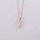 Cross Necklace [304 Stainless Steel,18K Gold Plated]