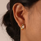 Oval Zircon 1Earrings [201 Stainless Steel,18K Gold Plated]