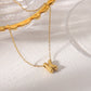 Gold Letter Pendant Necklace [304 Stainless Steel,18K Gold Plated]