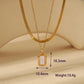 Double Layered Irregular Round Acrylic Necklace [304 Stainless Steel,18K Gold Plated]