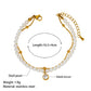 Pearl Gemstone Bracelet/Necklace [304 Stainless Steel,16K Gold Plated]