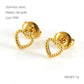 Star Heart Shape Airplane Earrings [304 Stainless Steel,18K Gold Plated]