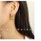 Double Ring Silver Gold Drop Earrings [304 Stainless Steel,18K Gold Plated]