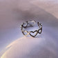 Hollow Heart Ring [304 Stainless Steel, 18K Gold Plated]