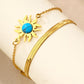 Sun/Heart/Butterfly Turquoise Bracelets [304 Stainless Steel,18K Gold Plated]