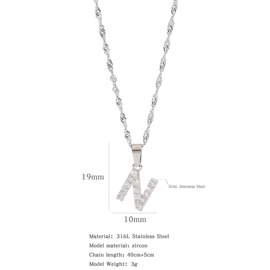 Constellation Zircon Pendant Necklace [304 Stainless Steel ]