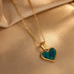 Heart Shape Necklace [304 Stainless Steel,18K Gold Plated]