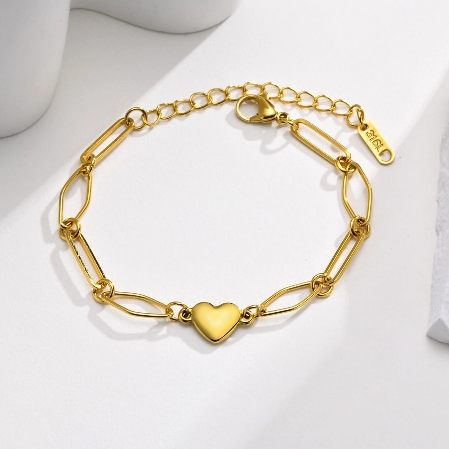 Heart Paperclip Chain Bracelet/Necklace [201 Stainless Steel]