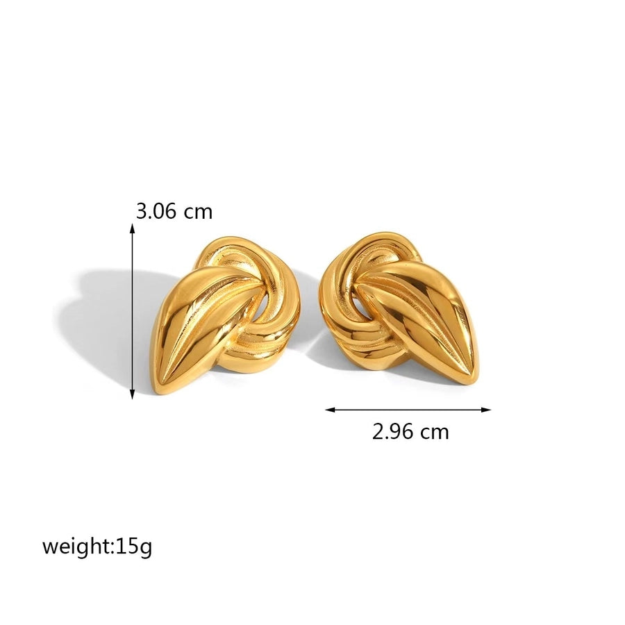 Mix Designs Earrings [304 Stainless Steel,18K Gold Plated]