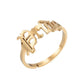 Words Ring [201 Stainless Steel, 18K Gold Plated]