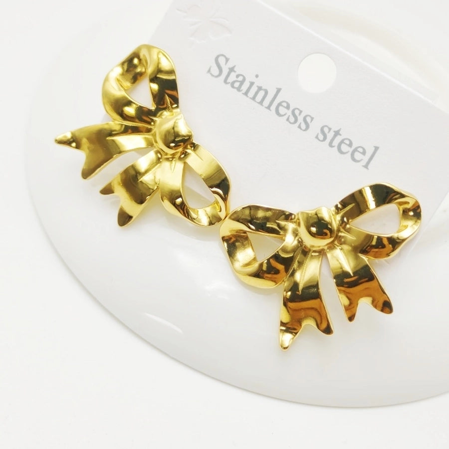 Mix Design Earrings [304 Stainless Steel,18K Gold Plated]