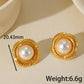 Artistic Irregular Pearl Earrings  [304 Stainless Steel,18K Gold Plated]