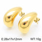 Water Droplets Hollow Out Earrings [304 Stainless Steel,18K Gold Plated]