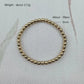 Elastic Beaded Bracelet [304 Stainless Steel, 18K Gold Plated]