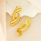 Irregular Solid Color Earrings [304 Stainless Steel,18K Gold Plated]