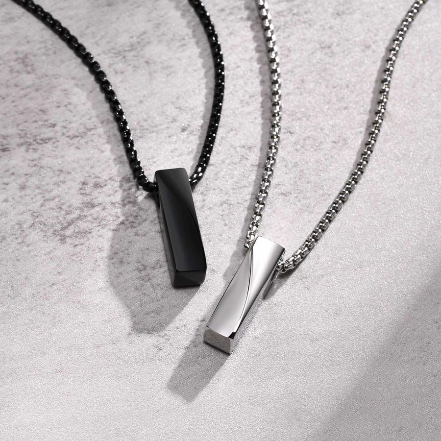 Streetwear Square Pendant Necklace [304 Stainless Steel]