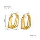 Geometric Solid Color  Hoop Earrings [304 Stainless Steel,18K Gold Plated]