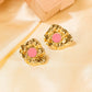 Vintage Style Stone Earrings [304 Stainless Steel,18K Gold Plated]