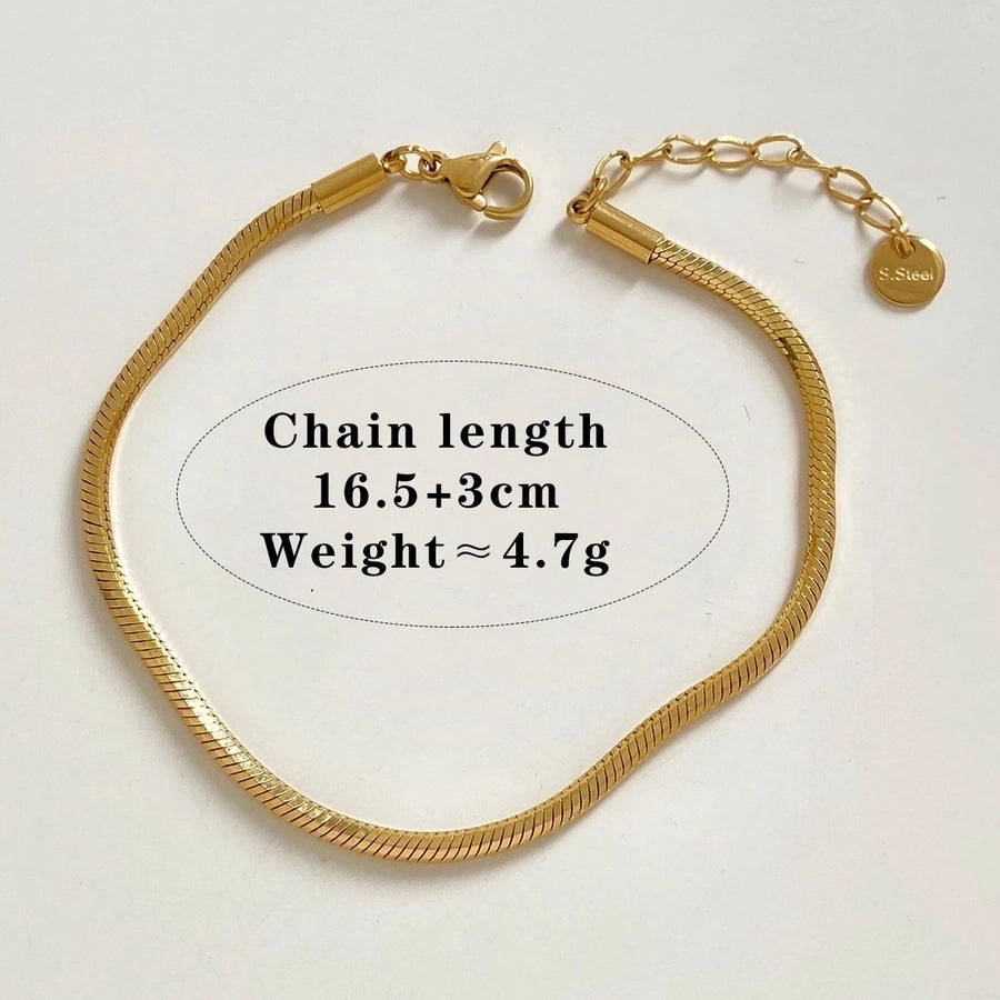 Tennis Chain Bangle Bracelets/Necklace [304 Stainless Steel,16K Gold Plated]