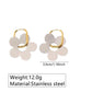 Flower-Shaped Earrings [Stainless Steel, 18K Gold Plated]