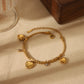 Braccialetti zirconi a campana del cuore [304 acciaio inossidabile, oro 18K placcato]