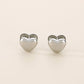 Heart Shape Stud Earrings [304 Stainless Steel,18K Gold Plated]