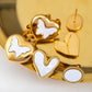 Round Heart Shape Butterfly Ear Studs [304 Stainless Steel]