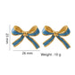 Bow Knot Enamel Ear Studs [304 Stainless Steel,18K Gold Plated]