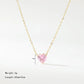 Heart Shape Zircon Inlay Necklace [304 Stainless Steel]