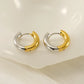 Silva Gold Hoop Earrings [304 Stainless Steel,18K Gold Plated]