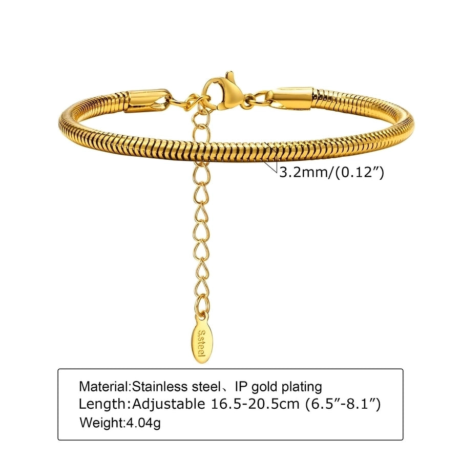 Thin Chain Bracelets [201 Stainless Steel, 18K Gold Plated]