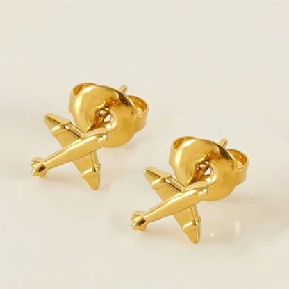 Golden Love Heart/Cloud/Airplane/Mouth Shape Statings [Acero inoxidable]