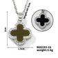 Four Leaf Clover Zircon Necklace [304 Stainless Steel,Copper]